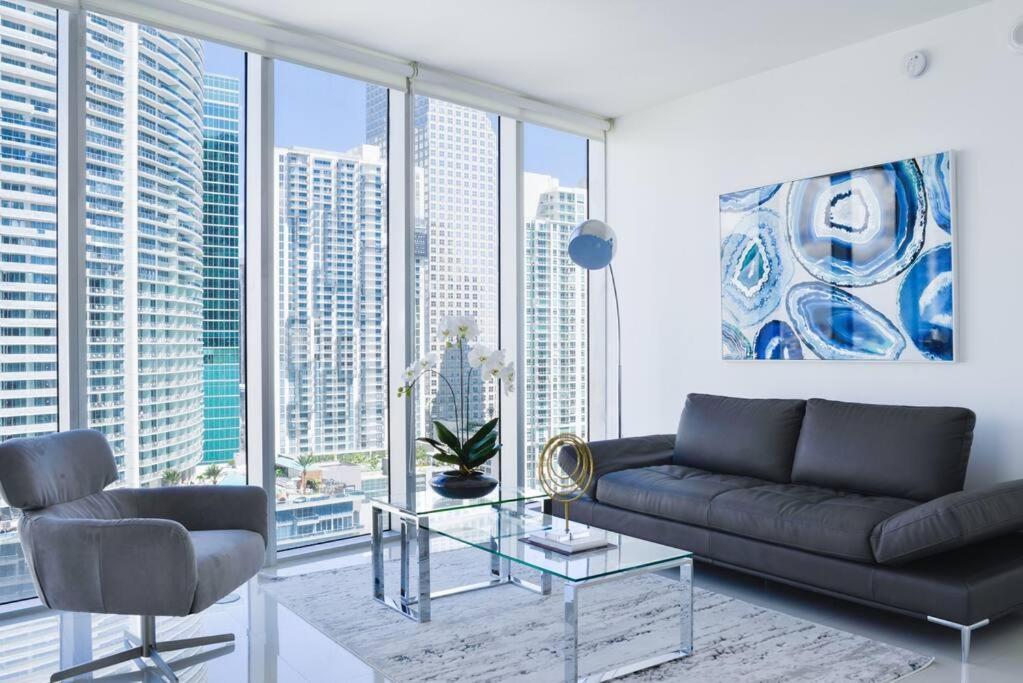 Wonderful 2 Bedroom Apt With Ocean Views At Icon Brickell Miami Bagian luar foto